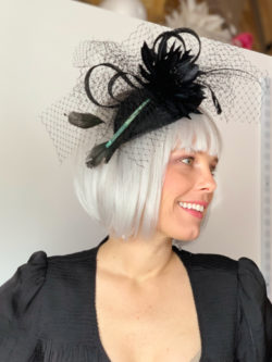 black and white Derby Hat